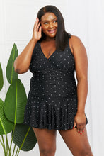Load image into Gallery viewer, Marina West Swim Full Size Clear Waters Swim Dress in Black and White Polka Dot
