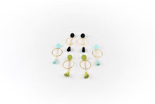 Load image into Gallery viewer, Drop Earring - small circle and suede tassel