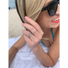 Load image into Gallery viewer, Evil Eye Ring with Swarowski Crystals