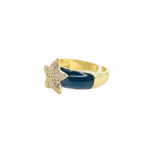 Load image into Gallery viewer, Side View - Black candy star ring. Lucky Birds- The Valerie Collection.
