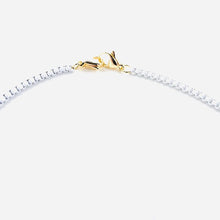 Load image into Gallery viewer, High Quality Enamel dipped Cable Chain Necklaces. White necklace - Lobster Clasp Closeup . Lucky Birds Boutique's Valerie Collection