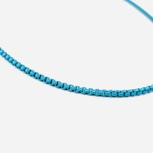 Load image into Gallery viewer, High Quality Enamel dipped Cable Chain Necklaces. Turquoise necklace - Closeup . Lucky Birds Boutique's Valerie Collection
