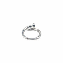 Load image into Gallery viewer, silver Nail Ring with Pave Crystals