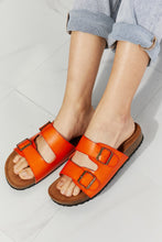 Load image into Gallery viewer, MMShoes Feeling Alive Double Banded Slide Sandals in Orange
