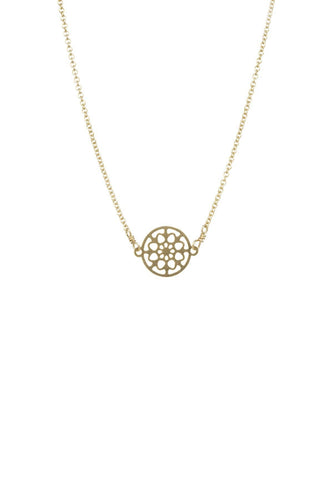 Mandala necklace in gold or silver. A symbolic and spiritual necklace. Enjoy a sense of symmetry, balance, and strength this symbolic necklace brings to your day. 14KGF necklace. Boho necklace. BOHO Jewelry. Symbolic jewelry. The Gypsy Collection - Lucky Birds Boutique
