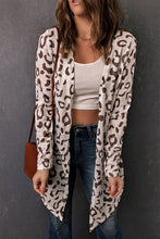 Load image into Gallery viewer, Leopard Long-Sleeve Open Front Cardigan
