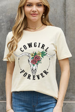Load image into Gallery viewer, Simply Love Full Size COWGIRL FOREVER Graphic Cotton Tee
