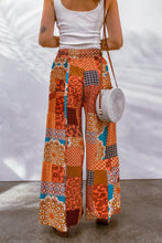 Load image into Gallery viewer, Bohemian Patchwork Drawstring Wide Leg Pants
