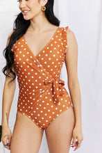 Load image into Gallery viewer, Marina West Swim Full Size Float On Ruffle Faux Wrap One-Piece in Terracotta

