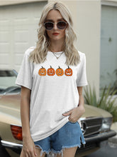 Load image into Gallery viewer, Full Size Round Neck Short Sleeve Jack-O&#39;-Lantern Graphic T-Shirt
