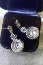 Load image into Gallery viewer, 12 Carat Moissanite Platinum-Plated Drop Earrings
