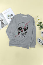 Load image into Gallery viewer, Halloween Skull and Lightning Graphic Tee
