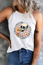 Load image into Gallery viewer, Round Neck DEAD INSIDE BUT IT&#39;S FALL Graphic Tank Top
