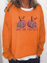 Load image into Gallery viewer, SAVE THE PUMPKIN Graphic Full Size Sweatshirt
