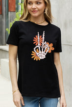 Load image into Gallery viewer, Simply Love Full Size Skeleton Hand Graphic Cotton Tee
