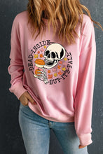 Load image into Gallery viewer, Skull Graphic Dropped Shoulder Sweatshirt
