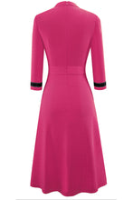 Load image into Gallery viewer, Round Neck Three-Quater Sleeve Dress
