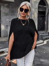 Load image into Gallery viewer, Ribbed Round Neck Slit Sleeve Knit Top
