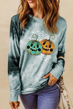 Load image into Gallery viewer, Round Neck Long Sleeve Halloween Graphic Sweatshirt
