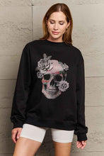 Load image into Gallery viewer, Simply Love Simply Love Full Size Dropped Shoulder SKULL Graphic Sweatshirt

