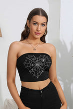 Load image into Gallery viewer, Heart Spider Web Graphic Tube Top
