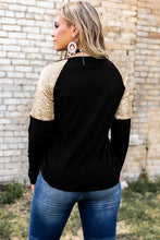 Load image into Gallery viewer, Graphic Sequin Long Sleeve Top
