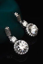 Load image into Gallery viewer, 12 Carat Moissanite Platinum-Plated Drop Earrings
