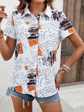 Load image into Gallery viewer, Printed Short Sleeve Collared Shirt
