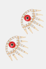 Load image into Gallery viewer, Evil Eye Rhinestone Dangle Earrings
