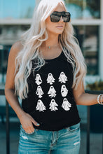 Load image into Gallery viewer, Round Neck Ghost Graphic Tank Top
