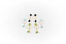 Load image into Gallery viewer, Drop Earring - small circle and suede tassel
