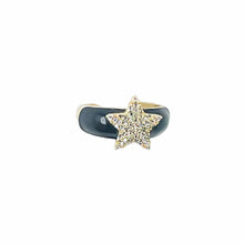 Load image into Gallery viewer, Front View - Black candy star ring. Lucky Birds- The Valerie Collection. 
