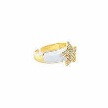 Load image into Gallery viewer, Side View - White candy star ring. Lucky Birds- The Valerie Collection. 
