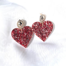 Load image into Gallery viewer, Large Acrylic Heart Earrings
