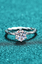 Load image into Gallery viewer, 1 Carat Moissanite 6-Prong Twisted Ring
