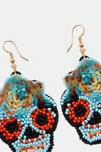 Load image into Gallery viewer, Copper Beaded Detail Dangle Earrings
