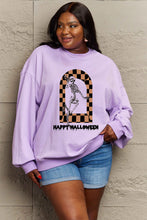 Load image into Gallery viewer, Simply Love Full Size HAPPY HALLOWEEN Graphic Sweatshirt

