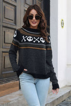 Load image into Gallery viewer, Ribbed Round Neck Long Sleeve Pullover Sweater
