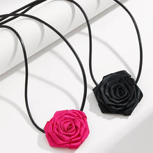 Load image into Gallery viewer, PU Leather Rope Rose Shape Necklace
