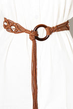 Load image into Gallery viewer, Bohemian Wood Ring Braid Belt
