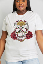 Load image into Gallery viewer, Simply Love Full Size Skull Graphic Cotton Tee
