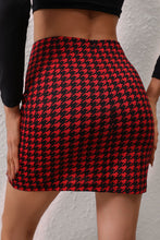 Load image into Gallery viewer, Houndstooth Slit Mini Skirt
