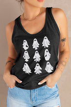 Load image into Gallery viewer, Round Neck Ghost Graphic Tank Top
