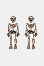 Load image into Gallery viewer, Skeleton Shape Glass Stone Dangle Earrings
