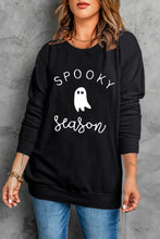 Load image into Gallery viewer, Round Neck Long Sleeve SPOOKY SEASON Graphic Sweatshirt
