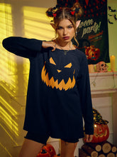 Load image into Gallery viewer, Round Neck Jack-o&#39;-lantern Graphic T-Shirt
