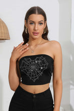 Load image into Gallery viewer, Heart Spider Web Graphic Tube Top
