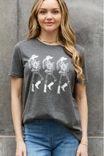Load image into Gallery viewer, Simply Love Full Size Triple Skeletons Graphic Cotton Tee
