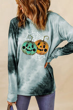Load image into Gallery viewer, Round Neck Long Sleeve Halloween Graphic Sweatshirt
