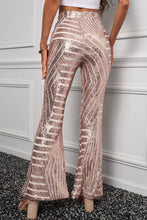 Load image into Gallery viewer, Double Take Sequin High Waist Flared Pants
